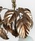 Chandelier with Gilded Leaves and White Opaline, 1970s, Image 14