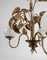 Chandelier with Gilded Leaves and White Opaline, 1970s 9