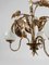 Chandelier with Gilded Leaves and White Opaline, 1970s 17