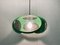 Lámpara de techo UFO vintage en verde de Massive Belgium, años 70, Imagen 12