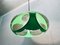 Lámpara de techo UFO vintage en verde de Massive Belgium, años 70, Imagen 13
