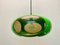 Vintage UFO Ceilings Lamp in Green from Massive Belgium, 1970s 3