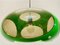 Vintage UFO Ceilings Lamp in Green from Massive Belgium, 1970s 5