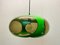 Lámpara de techo UFO vintage en verde de Massive Belgium, años 70, Imagen 2