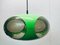 Vintage UFO Ceilings Lamp in Green from Massive Belgium, 1970s, Image 1