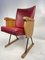 Vintage Sessel aus Holz und Leder 1