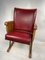 Vintage Sessel aus Holz und Leder 2