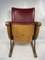 Vintage Sessel aus Holz und Leder 16