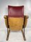 Vintage Armchair in Wood and Leather 12