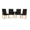 Leather Chairs in Black, Set of 4 1