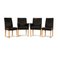 Leather Chairs in Black, Set of 4, Image 1