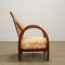 Vintage Armchair in Painted Beech and Cloth, 1950s 3