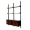 Vintage Italian Bookcase in Exotic Wood, 1960s, Image 1