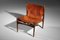 Danish Safari Armchair in Patinated Leather and Teak, 1960 12