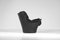 Grand Fauteuil et Repose-Pieds en Cuir Noir par Bernard Massot, 1980s, Set de 2 5