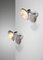 Italian Glass and Chromed Metal Sconces in the style of Achille Castiglioni, 1960, Set of 2 7
