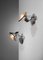 Italian Glass and Chromed Metal Sconces in the style of Achille Castiglioni, 1960, Set of 2 16