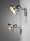 Italian Glass and Chromed Metal Sconces in the style of Achille Castiglioni, 1960, Set of 2 12