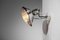 Italian Glass and Chromed Metal Sconces in the style of Achille Castiglioni, 1960, Set of 2 8