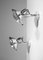 Italian Glass and Chromed Metal Sconces in the style of Achille Castiglioni, 1960, Set of 2 3