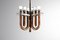 Lámpara colgante italiana de tubos de cobre curvados, años 50, Imagen 4