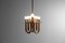 Lámpara colgante italiana de tubos de cobre curvados, años 50, Imagen 6