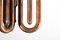 Lámpara colgante italiana de tubos de cobre curvados, años 50, Imagen 12
