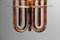 Italian Hanging Lamp in Bent Copper Tubes, 1950s 8