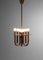 Italian Hanging Lamp in Bent Copper Tubes, 1950s 10