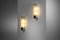 Italian Modernist Style Frosted Glass Sconces, 1970, Set of 2, Image 4