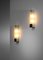 Italian Modernist Style Frosted Glass Sconces, 1970, Set of 2, Image 2