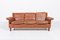 Danish Modern Cognac Leather Wing Sofa, 1970s, Image 1