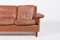 Danish Modern Cognac Leather Wing Sofa, 1970s 4