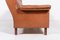 Danish Modern Cognac Leather Wing Sofa, 1970s, Image 6