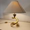 Minimalistic Brass Cobra Table Lamp, 1980s 5