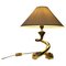 Minimalistic Brass Cobra Table Lamp, 1980s, Image 1