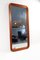 Midcentury Modern Sculptural Wall Mirror in Teak and Crystal Glass, 1960s, Image 2
