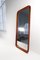 Midcentury Modern Sculptural Wall Mirror in Teak and Crystal Glass, 1960s 5