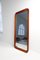Midcentury Modern Sculptural Wall Mirror in Teak and Crystal Glass, 1960s, Image 10
