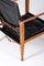 Schwarzes Leder Safari Chair Set, Kaare Klint zugeschrieben, 1950er 2