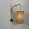 Adjustable and Articulating Brass and Jute Pole Wall Lights, 1950s, Set of 2 13