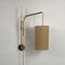 Adjustable and Articulating Brass and Jute Pole Wall Lights, 1950s, Set of 2 14