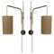 Adjustable and Articulating Brass and Jute Pole Wall Lights, 1950s, Set of 2 1