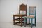 Large Antique Swedish Baroque Brown Pine Chair, Image 3