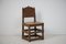 Large Antique Swedish Baroque Brown Pine Chair 4