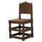 Large Antique Swedish Baroque Brown Pine Chair, Image 1