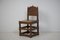 Large Antique Swedish Baroque Brown Pine Chair, Image 2