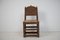 Large Antique Swedish Baroque Brown Pine Chair, Image 5