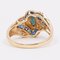 Vintage 14k Gold Ring with Sapphires and Diamonds, 1970s, Image 6