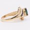 Vintage 14 Karat Gold Ring mit Saphiren und Diamanten, 1970er 5